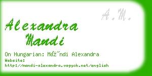 alexandra mandi business card